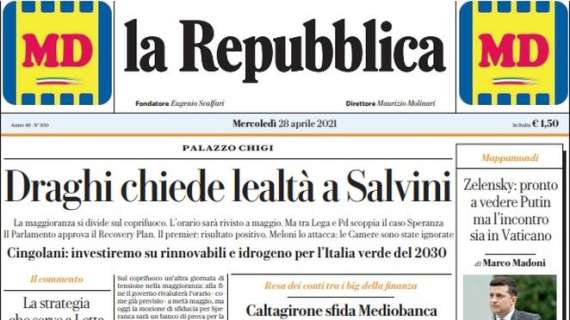 La Repubblica - Draghi chiede lealtà a Salvini 