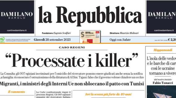 La Repubblica - “Processate i killer”