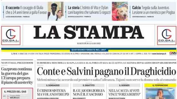 La Stampa - Conte e Salvini pagano il Draghicidio