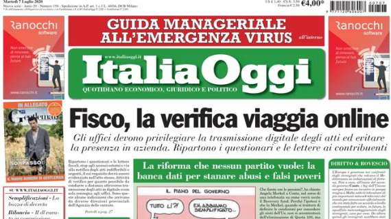 Italia Oggi - Fisco, la verifica viaggia online