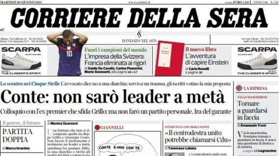 Corriere della Sera - Conte: non sarò leader a metà