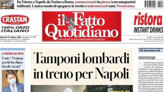 Il Fatto Quotidiano - Tamponi lombardi in treno per Napoli