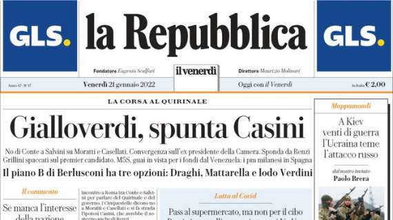 La Repubblica - Gialloverdi, spunta Casini