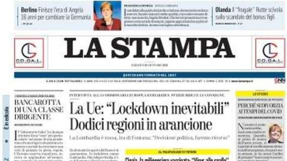 La Stampa - La Ue: "Lockdown inevitabili". Dodici regioni in arancione