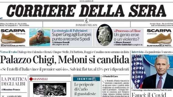 Corriere della  Sera - Palazzo Chigi, Meloni si candida