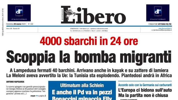 Libero Quotidiano - "Scoppia la bomba migranti"