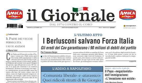 Il Giornale - I Berlusconi salvano Forza Italia