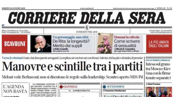 Corriere della Sera - Manovre e scintille tra i partiti