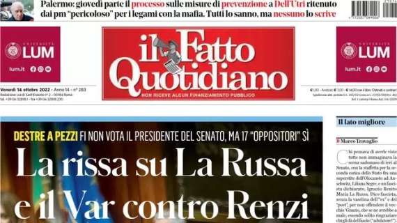 Il Fatto Quotidiano - La rissa su La Russa e il Var contro Renzi