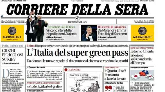 Corriere della Sera - L'Italia del Super Green Pass