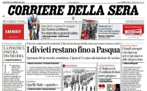 Corriere della Sera - I divieti restano fino a Pasqua 