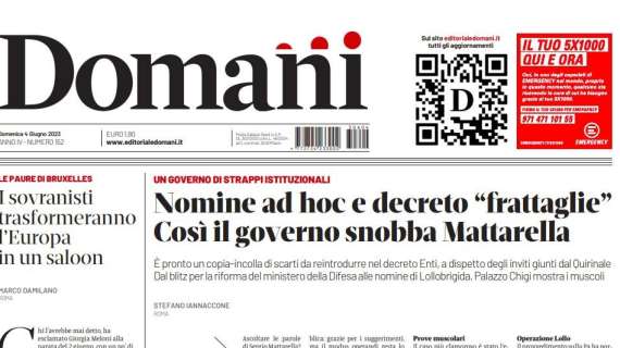 Domani - "Nomine ad hoc e decreto “frattaglie” così il governo snobba Mattarella"