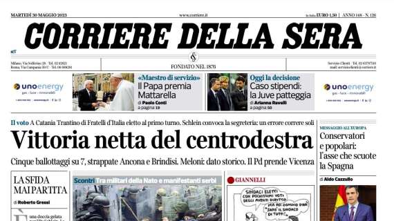 Corriere della Sera - "Vittoria netta del centrodestra"