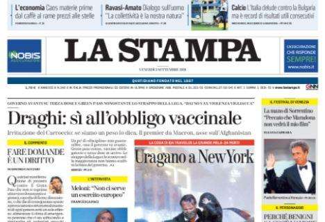 La Stampa - Draghi: Sì all'obbligo vaccinale