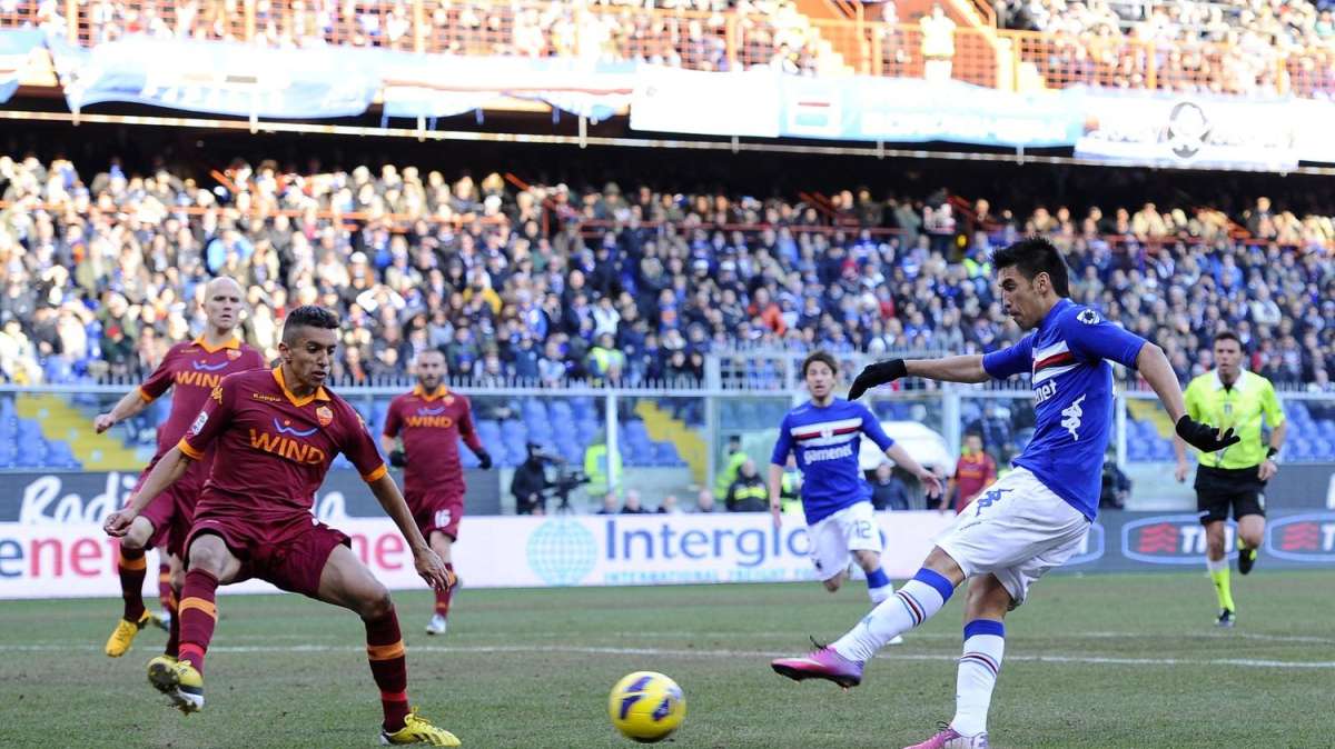 Photogallery Sampdoria - Roma: il goal di Estigarribia