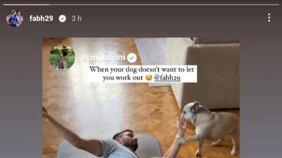 Social Sampdoria, il cagnolino di Borini interrompe l'allenamento casalingo