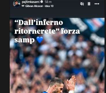 Kasami: "Dall'inferno ritornerete, forza Sampdoria"