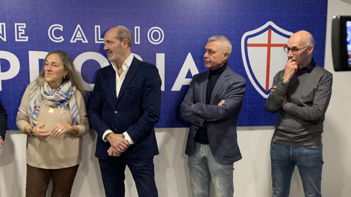 Sampdoria, Lanna, Invernizzi, Flachi e Salis all'apertura della mostra di Vialli