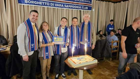 Sampdoria Club Borghetto di Vara, F. Mantovani e Puggioni alla festa dei 10 anni