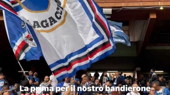 Sampdoria Club Storico Lagaccio, prima volta in gradinata per la bandiera del club 