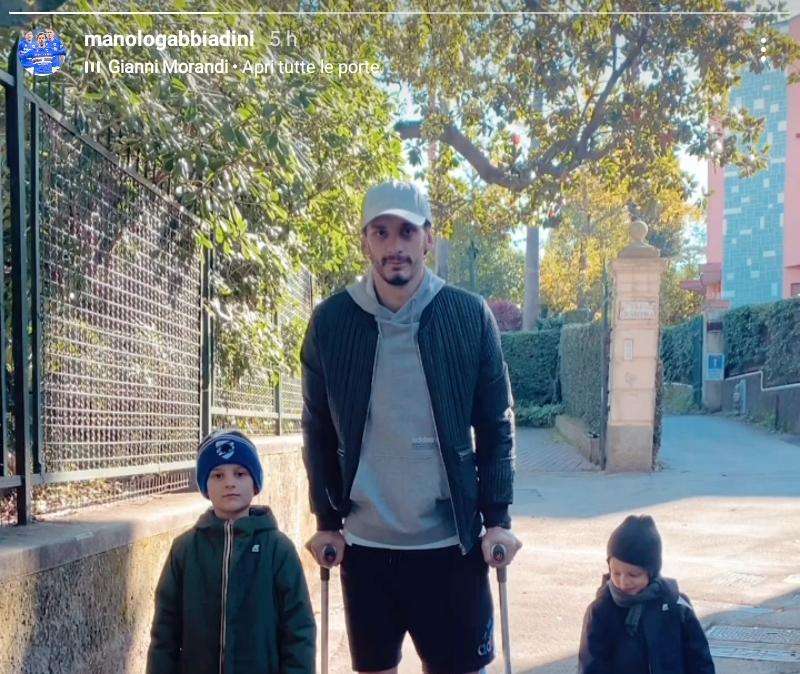 Social Sampdoria, Gabbiadini a passeggio con i figli: "I miei bodyguards"