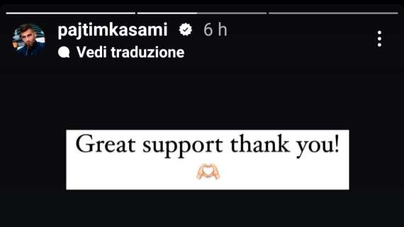 Sampdoria-Cosenza, Kasami: "Grande supporto, grazie"
