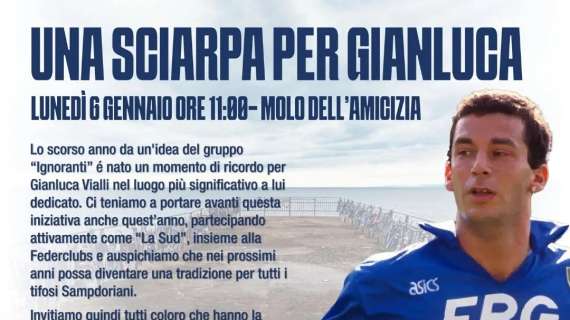 Sampdoria, gli UTC ripropongono l'iniziativa "Una Sciarpa per Gianluca"