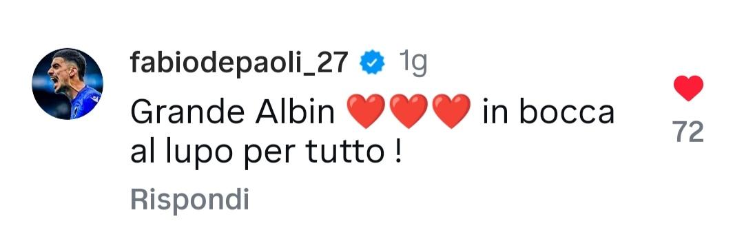 Sampdoria social, l'omaggio di Depaoli ad Ekdal