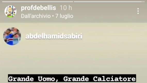 L'ex Sampdoria De Bellis: "Complimenti Sabiri, grande uomo e calciatore"