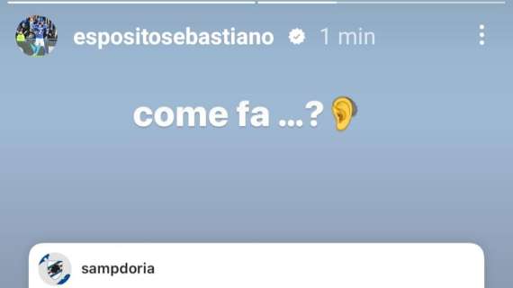 Sampdoria, passione cori per Esposito: "Come fa? La maglia blucerchiata..."