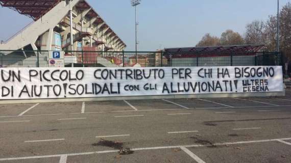 FOTONOTIZIA: Cesena-Samp, la solidarietà dei tifosi romagnoli