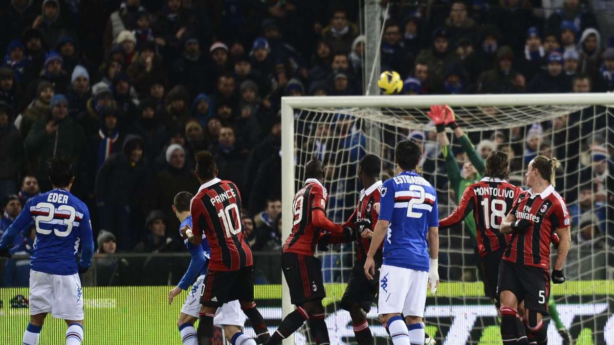 Photogallery Sampdoria - Milan: Abbiati salva su Eder
