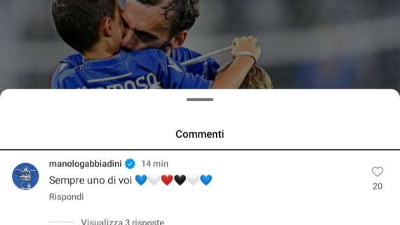 Social Sampdoria, Gabbiadini risponde al saluto: "Sempre uno di voi"