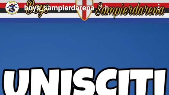 Sampdoria, Boys Sampierdarena in Nord: "Affinchè la nostra squadra venga affiancata al meglio"
