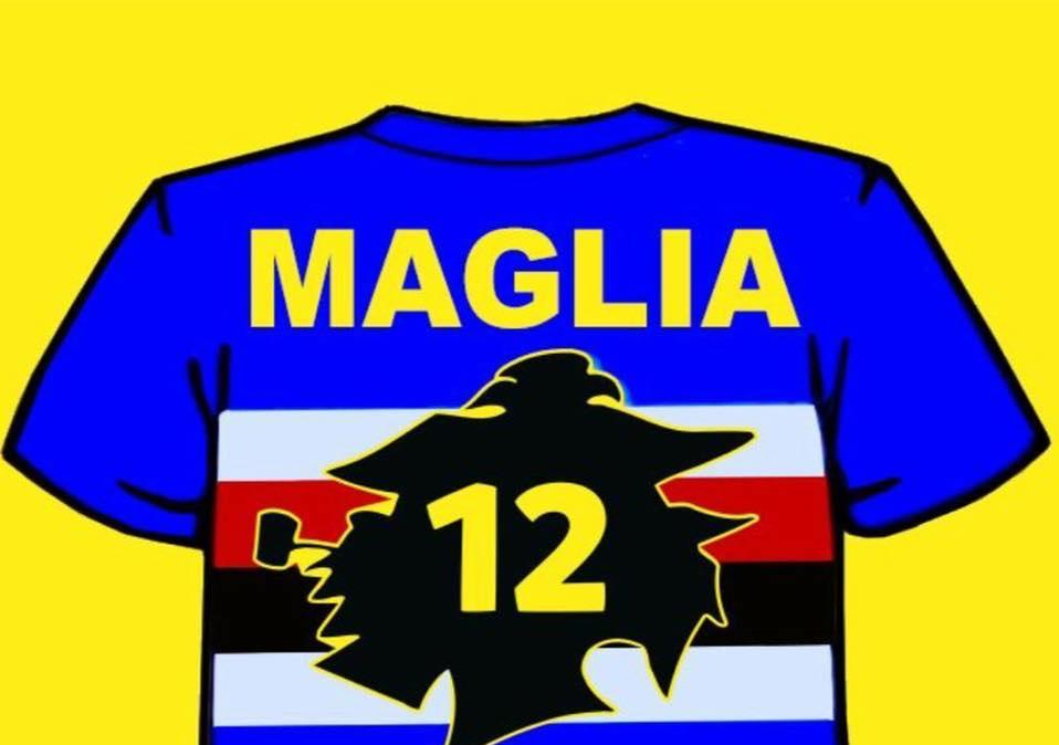 Maglia 12 Milano Sampdoria Club, domani sera cena sociale 