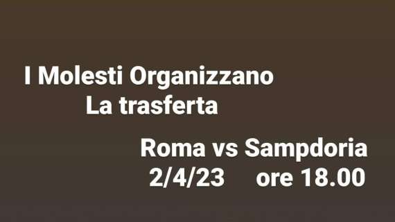 Sampdoria, i Molesti organizzano la trasferta contro la Roma