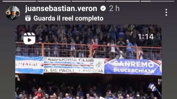 Sampdoria, anche Veron partecipa via social alla giornata per Eriksson