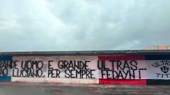 Tifoseria Sampdoria, striscione in memoria del Fedayn Vivenzio: la stima da Napoli