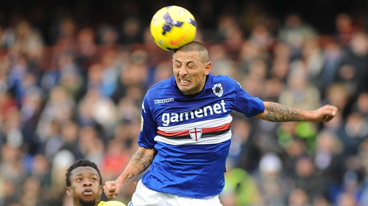 Angelo Palombo alla festa del Sampdoria Club Levante Blucerchiato