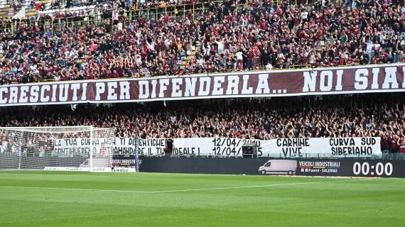 Salernitana, Direttivo Ultras su sfida con Sampdoria: "Sostegno è fondamentale"