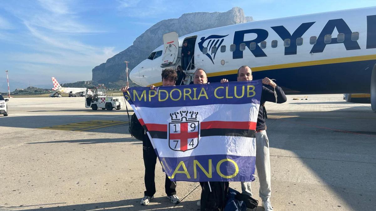 Sampdoria Club Milano 1974, la foto dell'arrivo a Palermo