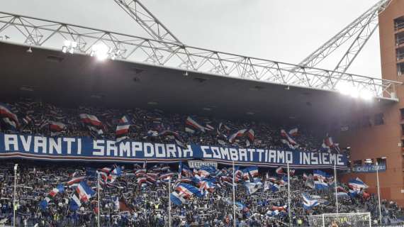 Sampdoria, Gradinata Sud in primo piano in un post di Lega B