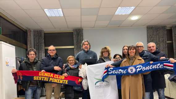 Associazione Prossimo ringrazia Sampdoria e Genoa Club di Sestri Ponente