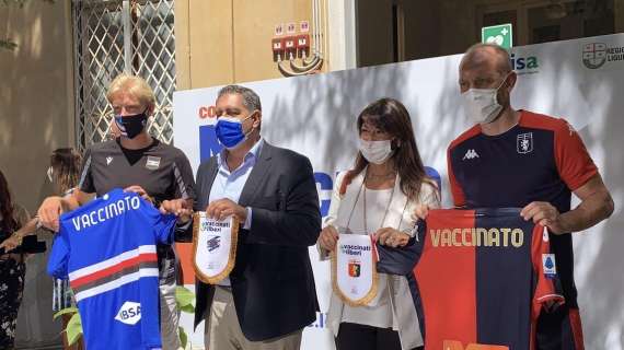 Seconda dose vaccino per Samp e Genoa. Toti: "Bell'esempio per giovani"