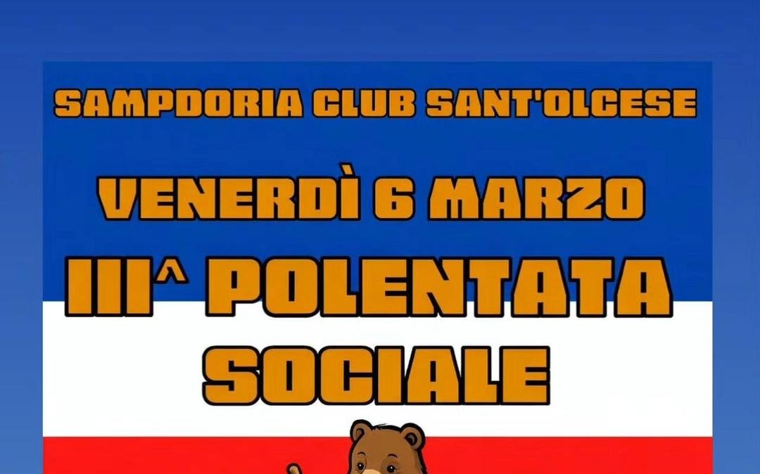 Sampdoria Club Sant'Olcese, venerdì 6 marzo polentata sociale