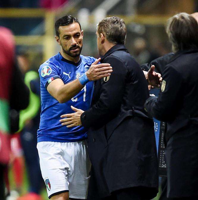 Mancini: "Quagliarella è in Nazionale in questo momento perchè se lo merita"