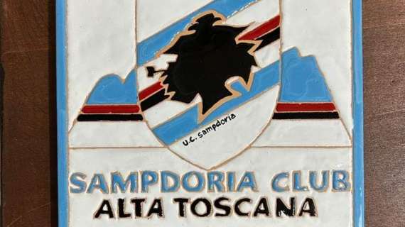 Sampdoria Club Alta Toscana, realizzata piastrella di ceramica artistica