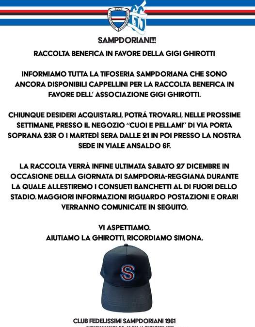 Tifoseria Sampdoria, aggiornamento Fedelissimi sulla Ghirotti