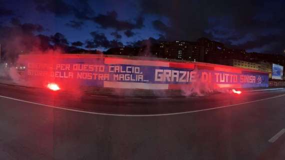 Sampdoria, striscione UTC per Mihajlovic: "Storia della nostra maglia"