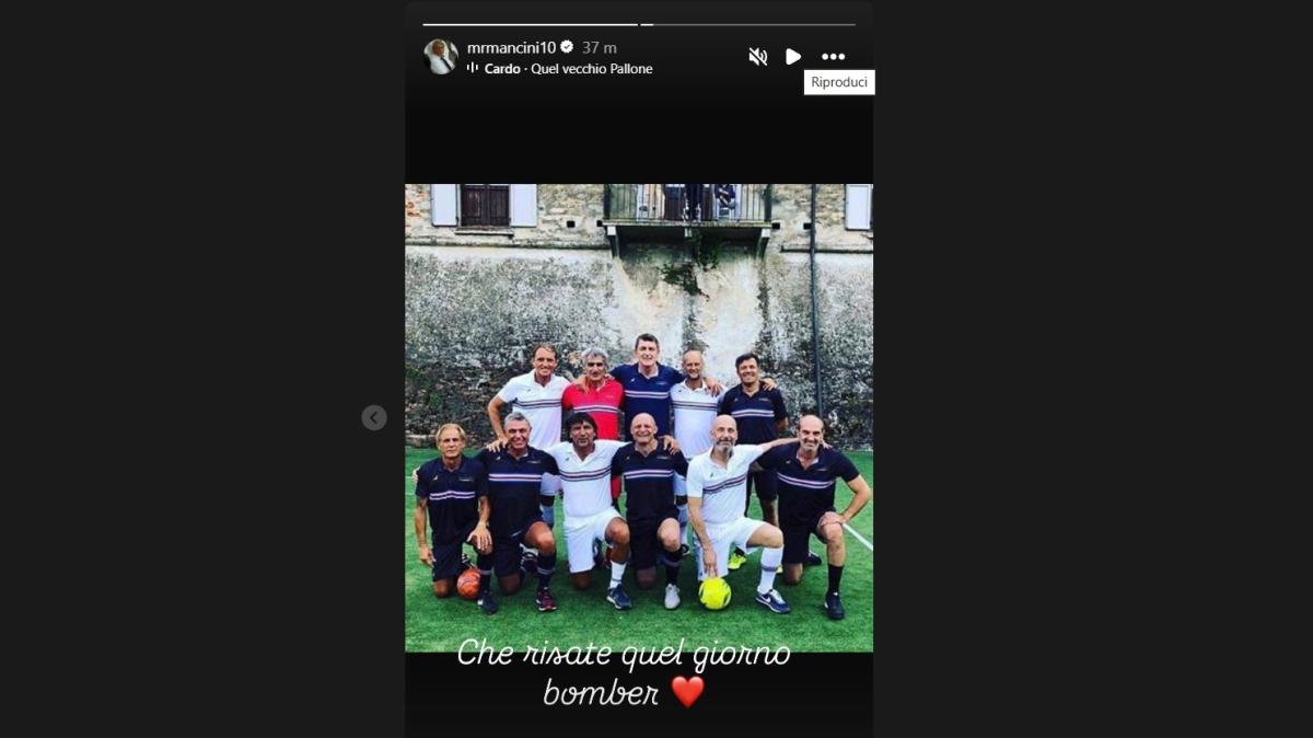 Sampdoria, Mancini ricorda Vialli con un post su Instagram
